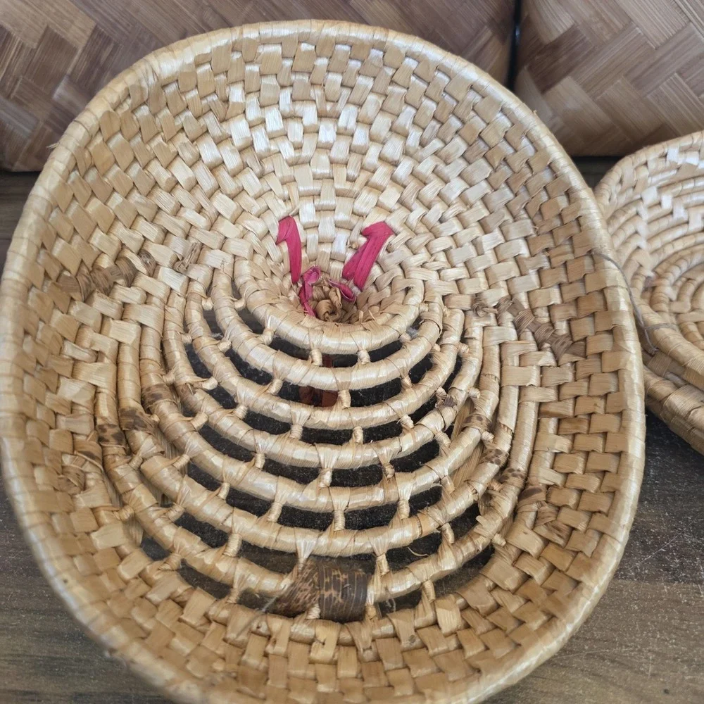 Vintage Woven Basket Chicken Rooster Wicker Unique Primitive with Lid Home Decor